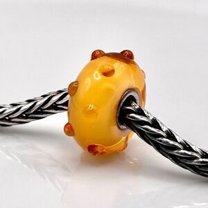 TROLLBEADS Retired Brown Buds LAA 925S NEW Condition! Rare Museum 2008 Bead